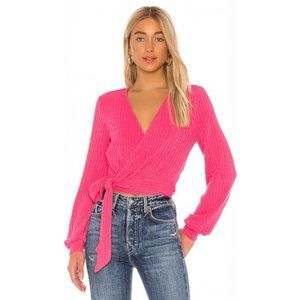 Lovers + Friends Revolve Pink Wrap Wind Sweater